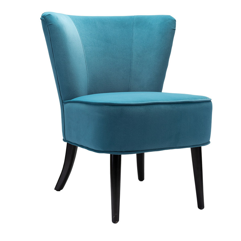 Wrought Studio Baret Velvet Armless Wingback Chair & Reviews | Wayfair